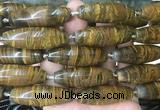 RIBS60 15 inches 14*40mm rice iron tiger gemstone beads wholesale