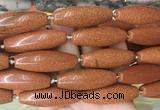 RIBS64 15 inches 14*40mm rice goldstone gemstone beads wholesale