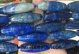 RIBS66 15 inches 14*40mm rice lapis lazuli gemstone beads wholesale