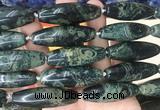 RIBS71 15 inches 14*40mm rice kambaba jasper gemstone beads wholesale