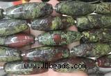RIBS72 15 inches 14*40mm rice dragon blood jasper gemstone beads wholesale