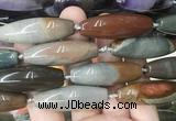 RIBS73 15 inches 14*40mm rice American picture jasper gemstone beads wholesale
