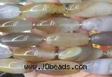 RIBS80 15 inches 13*40mm rice agate gemstone beads wholesale