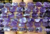 RTBS03 15 inches 8*10mm faceted rectangle amethyst beads wholesale