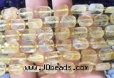 RTBS06 15 inches 8*10mm faceted rectangle citrine beads wholesale