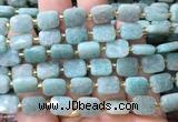 RTBS15 15 inches 8*10mm faceted rectangle amazonite beads wholesale