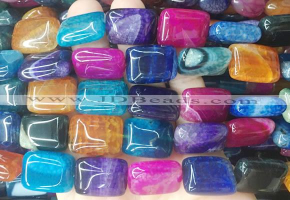 RTBS29 15 inches 15*20mm rectangle Agate gemstone beads wholesale