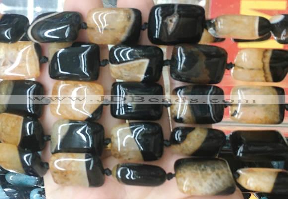 RTBS32 15 inches 15*20mm rectangle Agate gemstone beads wholesale
