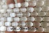 SEBS138 15 inches 8*12mm drum selenite gemstone beads wholesale