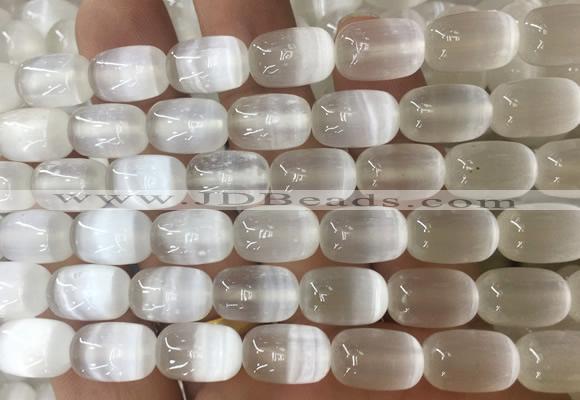SEBS138 15 inches 8*12mm drum selenite gemstone beads wholesale