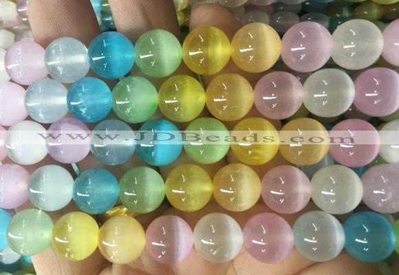 SEBS142 15 inches 10mm round colorful selenite gemstone beads wholesale