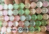 SEBS149 15 inches 10mm round colorful selenite gemstone beads wholesale