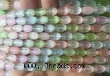 SEBS150 15 inches 6*9mm rice colorful selenite gemstone beads wholesale
