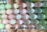SEBS152 15 inches 10*14mm rice colorful selenite gemstone beads wholesale