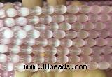 SEBS63 15 inches 6*9mm rice selenite gemstone beads wholesale