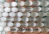 SEBS86 15 inches 8*12mm rice selenite gemstone beads wholesale