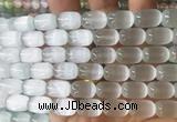 SEBS88 15 inches 8*12mm drum selenite gemstone beads wholesale