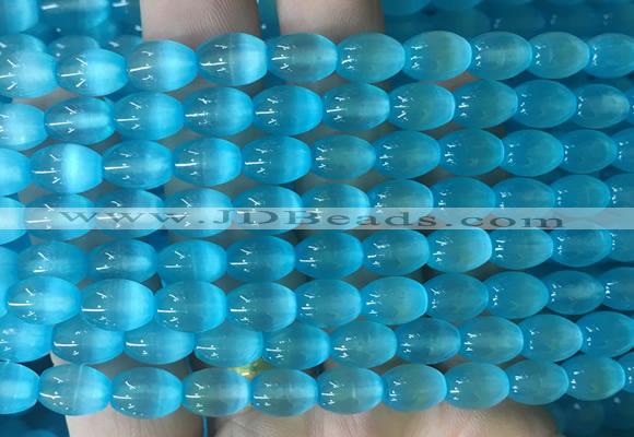 SEBS93 15 inches 6*9mm rice selenite gemstone beads wholesale