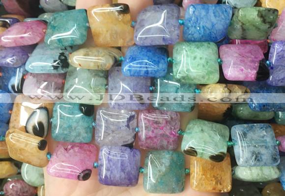 SRBS27 15 inches 18*18mm square Agate gemstone beads wholesale