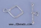 SSC31 5pcs 12*16mm diamond 925 sterling silver toggle clasps