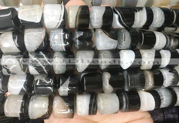TBBS135 15 inches 13*14mm tube agate gemstone beads wholesale