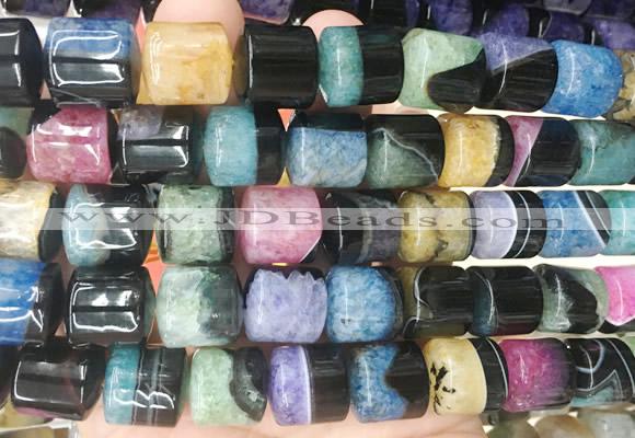 TBBS144 15 inches 13*14mm tube agate gemstone beads wholesale