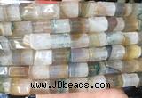 TBBS147 15 inches 10*14mm faceted tube agate gemstone beads wholesale