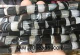 TBBS148 15 inches 10*14mm faceted tube agate gemstone beads wholesale