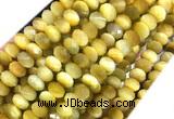 TEBS04 15 inches 6*10mm faceted rondelle golden tiger eye beads