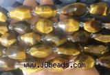 TEBS49 15 inches 12*16mm - 15*20mm faceted nuggets yellow tiger eye beads