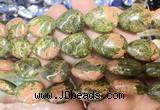 TRBS119 15 inches 13*18mm flat teardrop Unakite beads wholesale