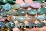 TRBS120 15 inches 13*18mm flat teardrop India agate beads wholesale