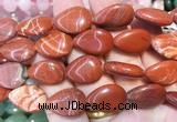 TRBS129 15 inches 13*18mm flat teardrop Red jasper beads wholesale