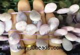 TRBS97 Top drilled 13*18mm faceted flat teardrop purple Lepidolite beads wholesale