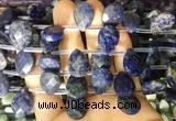 TRBS99 Top drilled 13*18mm faceted flat teardrop sodalite beads wholesale