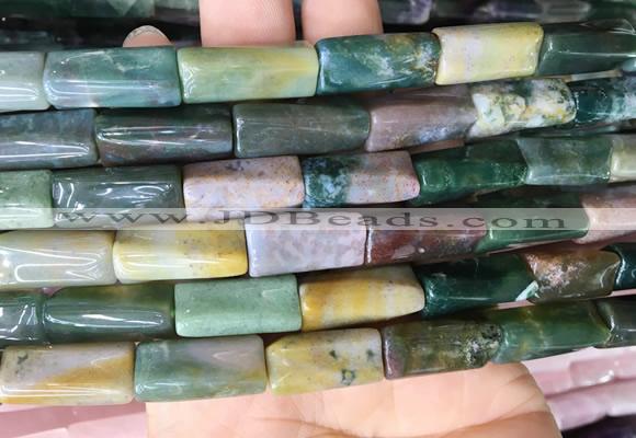 TWBS08 15 inches 9*20mm twist column indian agate gemstone beads