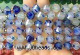 TWBS102 15 inches 10mm faceted twist agate beads wholesale