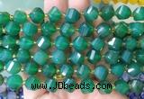 TWBS104 15 inches 10mm faceted twist agate beads wholesale