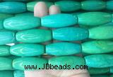 WBBS05 15 inches 16*40mm rice yellow green howlite turquoise beads wholesale