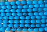 WBBS08 15 inches 8*12mm rice howlite turquoise gemstone beads wholesale