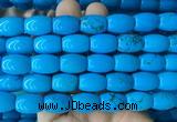 WBBS10 15 inches 12*16mm rice howlite turquoise gemstone beads wholesale