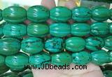 WBBS17 15 inches 16*22mm pumpkin howlite turquoise gemstone beads wholesale
