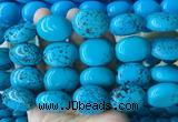 WBBS20 15 inches 23*27mm oval howlite turquoise gemstone beads wholesale