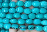 WBBS26 15 inches 16*18mm oval howlite turquoise gemstone beads wholesale