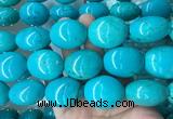 WBBS28 15 inches 23*27mm oval howlite turquoise gemstone beads wholesale