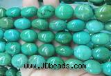 WBBS33 15 inches 16*18mm oval howlite turquoise gemstone beads wholesale