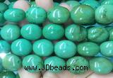 WBBS35 15 inches 20*24mm oval howlite turquoise gemstone beads wholesale
