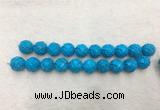 WBBS51 16mm carved round loose howlite turquoise gemstone beads wholesale