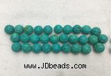 WBBS53 18mm carved round loose howlite turquoise gemstone beads wholesale