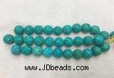 WBBS54 18mm carved round loose howlite turquoise gemstone beads wholesale